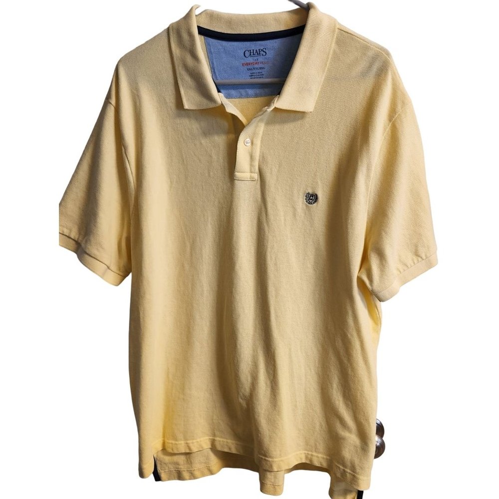 Men's Chaps SS Yellow Polo XXL EUC